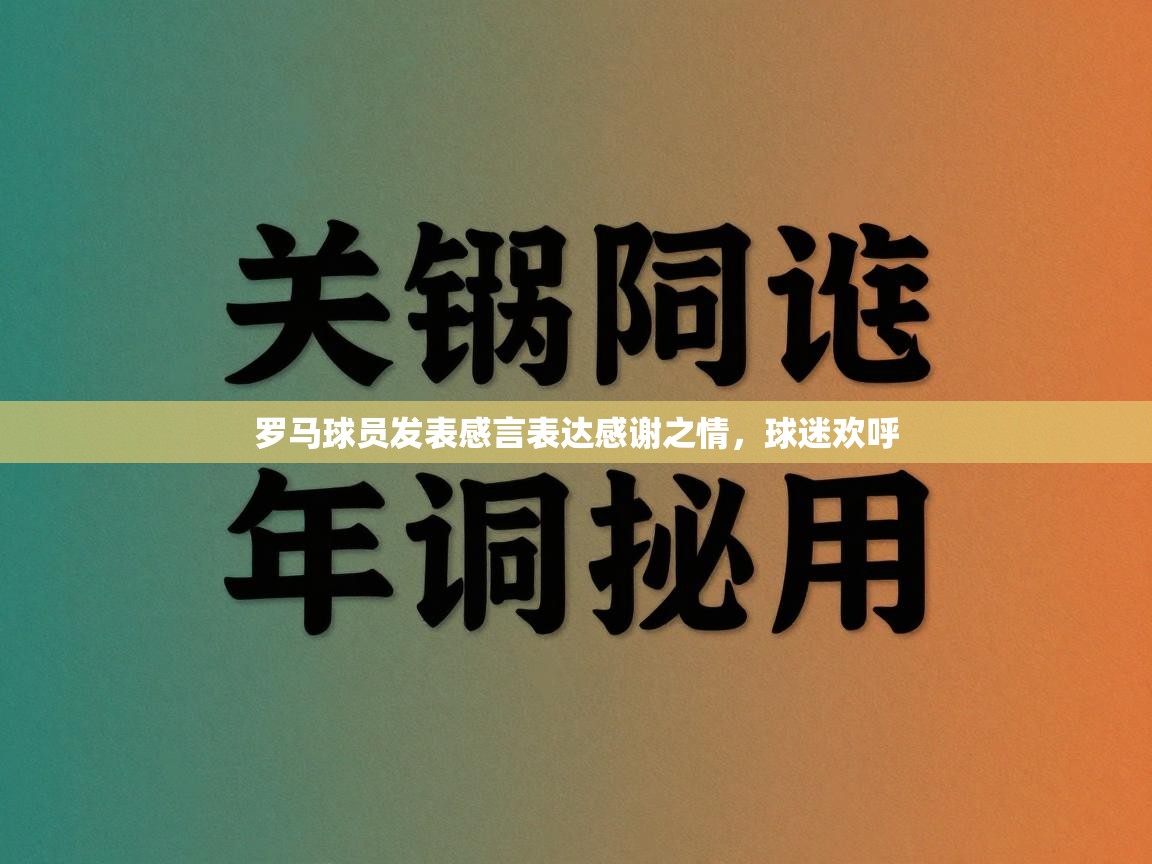 罗马球员发表感言表达感谢之情，球迷欢呼  第2张