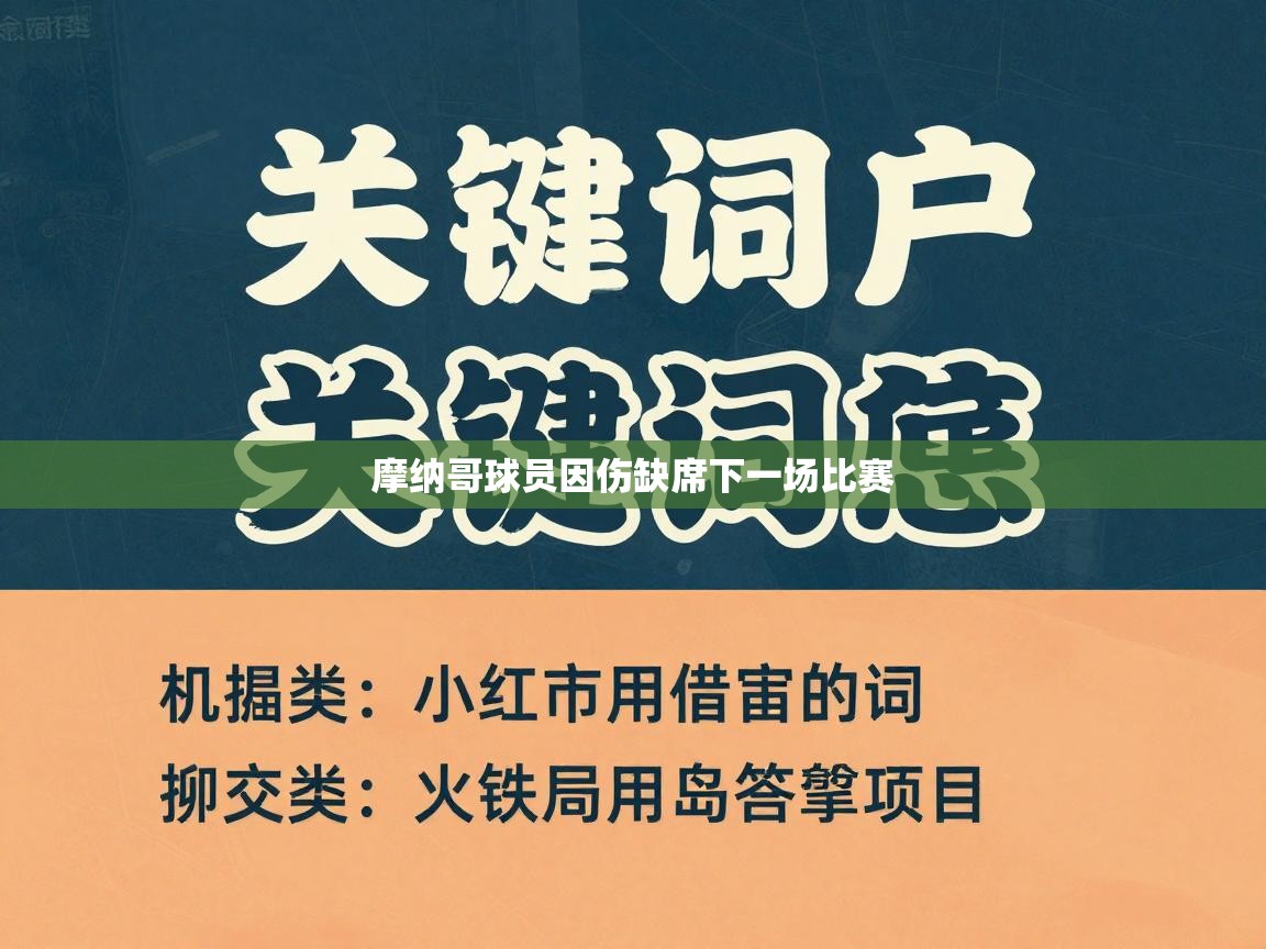 摩纳哥球员因伤缺席下一场比赛  第2张
